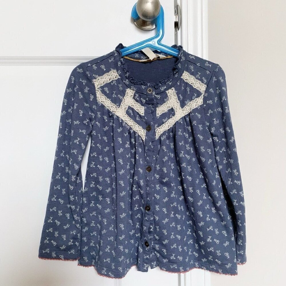 Matilda Jane Girl Button Down Shirt 6 years EUC